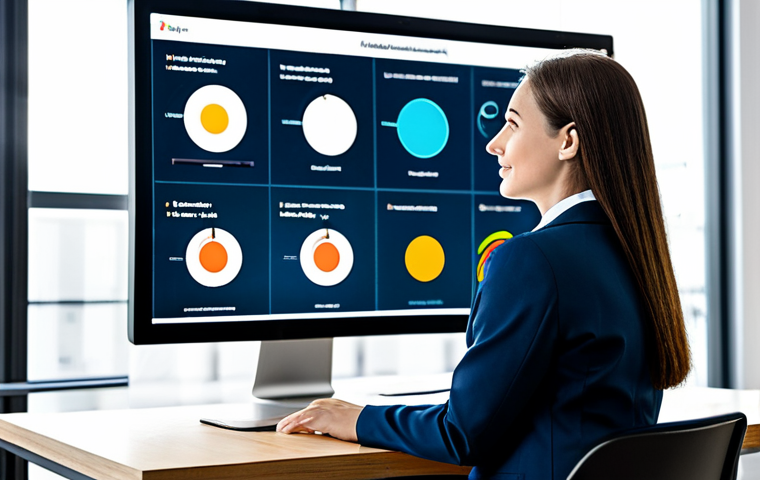 A professional community manager in a modest business suit, seated at a modern desk in a clean, contemporary office, thoughtfully observing a large digital interface displaying real-time community activity and engagement metrics. The subject is fully clothed, in appropriate attire, safe for work, with perfect anatomy, correct proportions, well-formed hands, and natural body proportions, captured in a natural pose, evoking professional photography and high quality, family-friendly content.