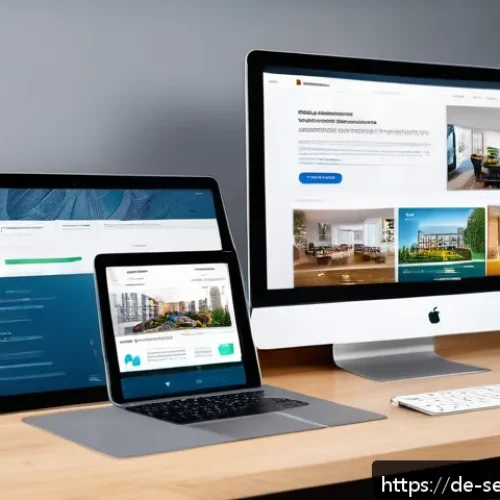 Home 17 커뮤니티 서비스의 미래 비전과 계획 - A modern digital community platform interface displayed on multiple devices (smartphone, tablet, des...
